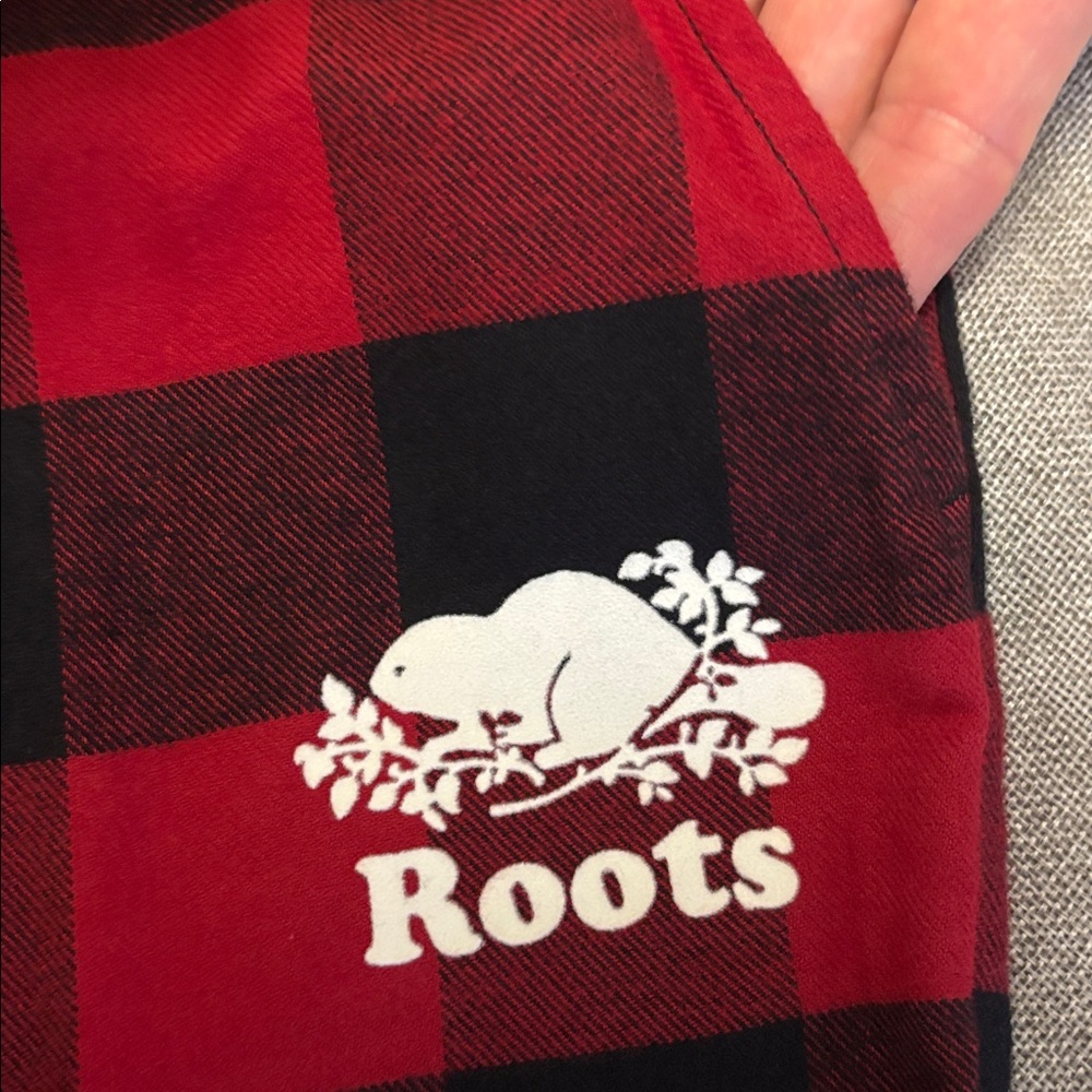 ROOTS Buffalo Plaid Flannel Pants, Sz S. EUC - Picture 9 of 13